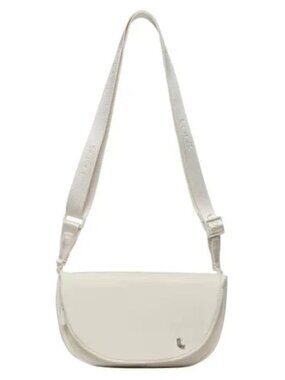 Lolë Adjustable Crossbody Shoulder Bag-white/blue, Magnet Zip Lightweight Purse